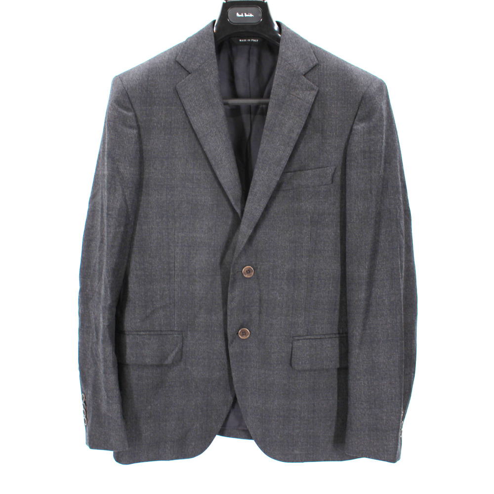 Maurizio Baldassari Reda Wool Single Breasted Grey Check Sport Coat 50S Blazer